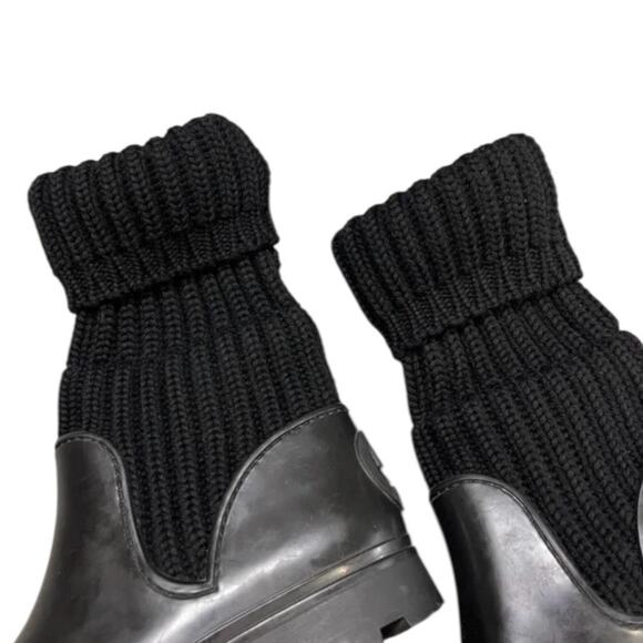 Gucci Aspen Lug Sole Wool Rubber Boots Black | Vintage 2000s - Picture 8 of 13